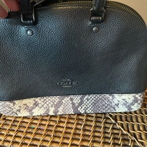 Coach Black and Snake print small crossbody